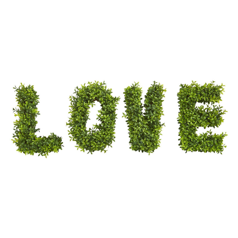 “LOVE” Boxwood Artificial Wall Decoration (Indoor/Outdoor) Trellis