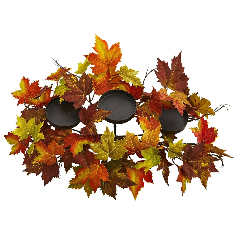 Maple Leaf Artificial Arrangement Candelabrum, photo 3 of 3