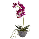 Mini Phal w/Metallic Vase (Set of 2)