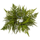 Mixed Fern Artificial Arrangement Candelabrum