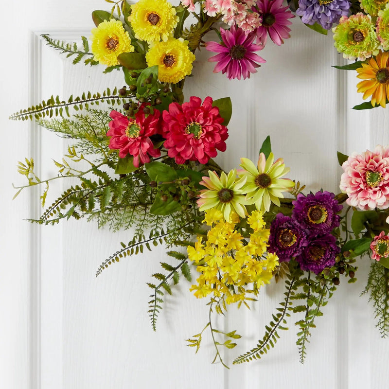 Mixed Flower Wreath, photo 2 of 4