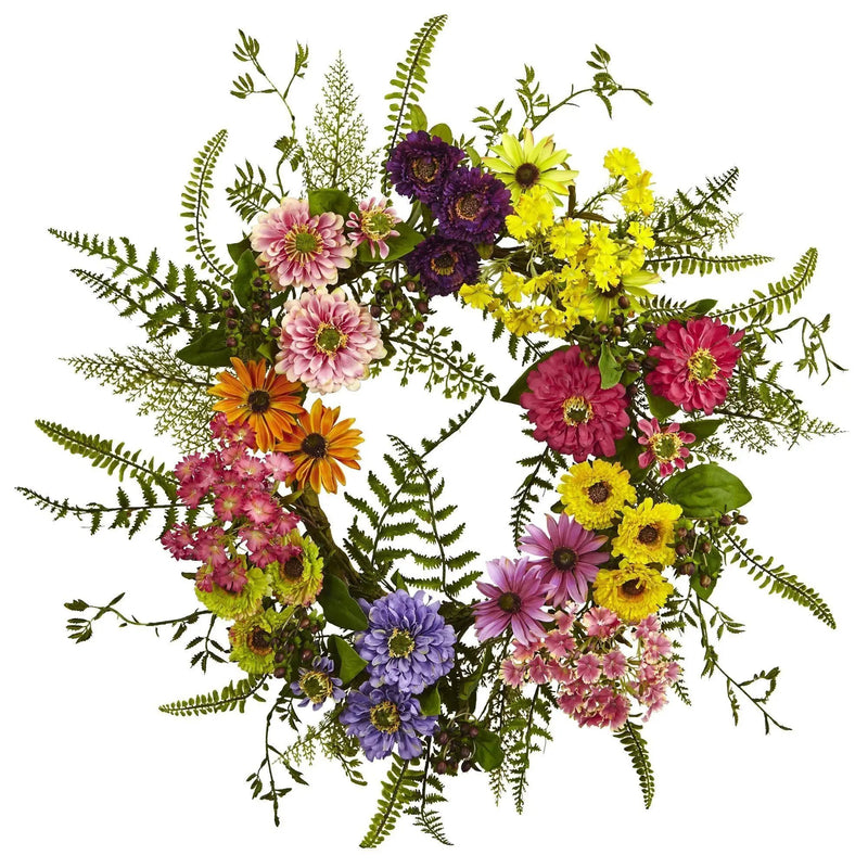 Mixed Flower Wreath, photo 4 of 4