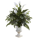 Mixed Greens & Spathyfillum w/Decorative Urn