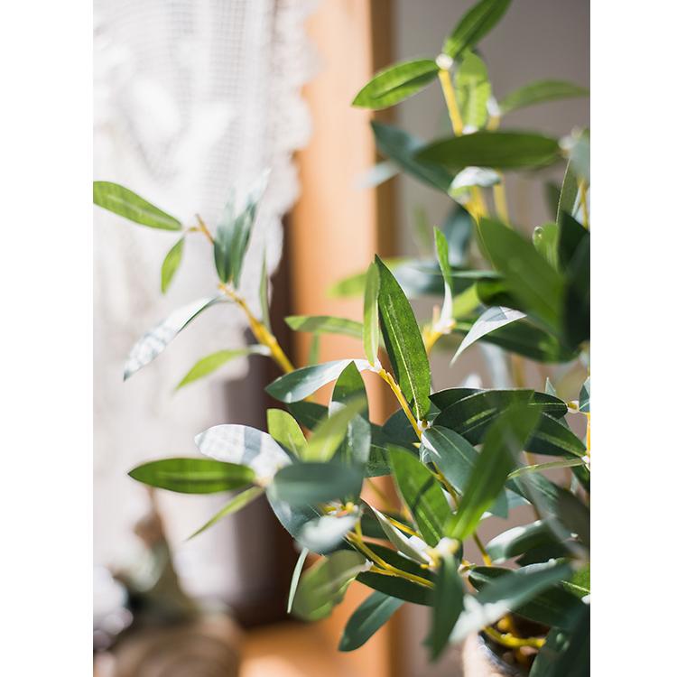 Artificial Faux Olive Leaf Stem