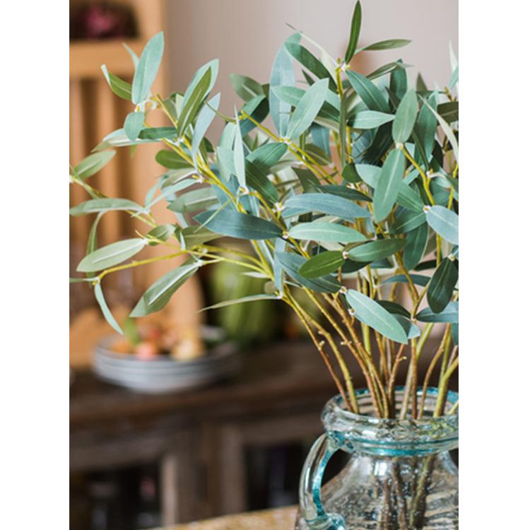 Artificial Faux Olive Leaf Stem