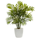 Palms in White Planter Artificial Plant (Set of 2)