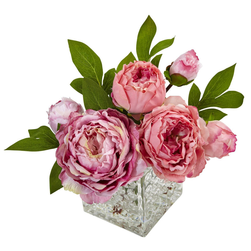 Peony in Glass Vase, photo 2 of 3