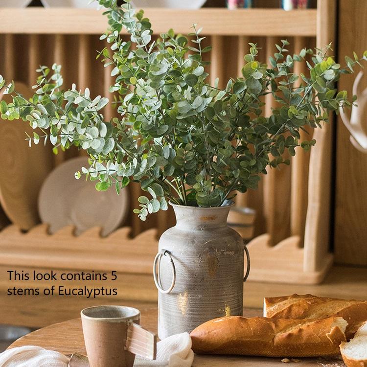 Artificial Faux Plant Eucalyptus Stem Green 26" Tall