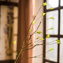 Artificial Faux Plant Green Leaf Rattan Stem 37" Tall