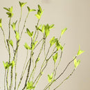 Artificial Faux Plant Green Leaf Rattan Stem 37" Tall