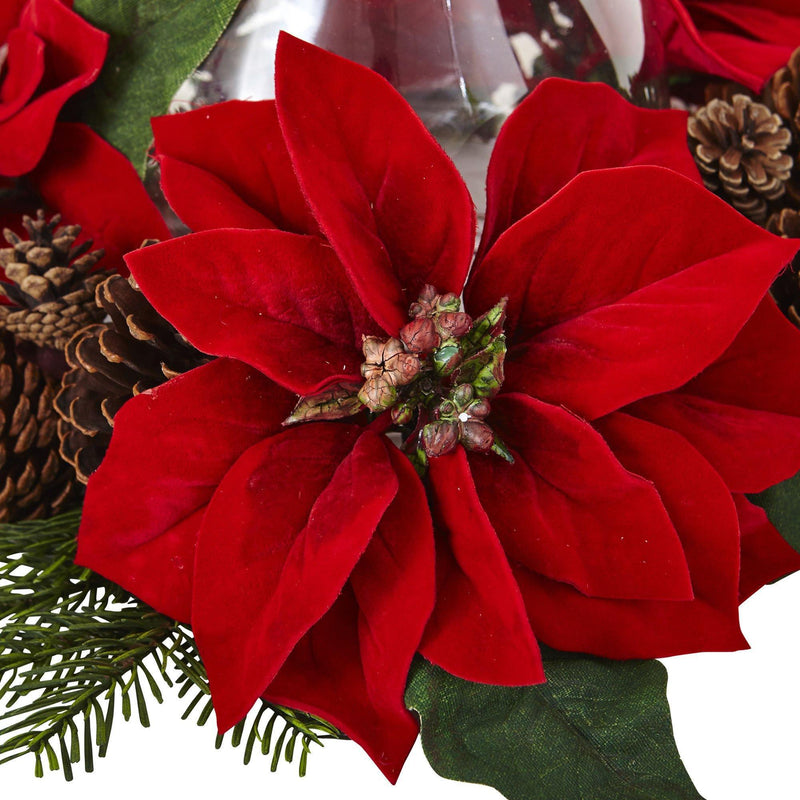 Poinsettia Pine & Pine Cone Candelabrum, photo 4 of 6