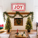 Pre-Lit Artificial Christmas Holiday 5 Piece Bundle with Pinecones & Berries- Set of 2 5' Christmas Trees, 24-in Wreath and set of 2 9-ft Garlands