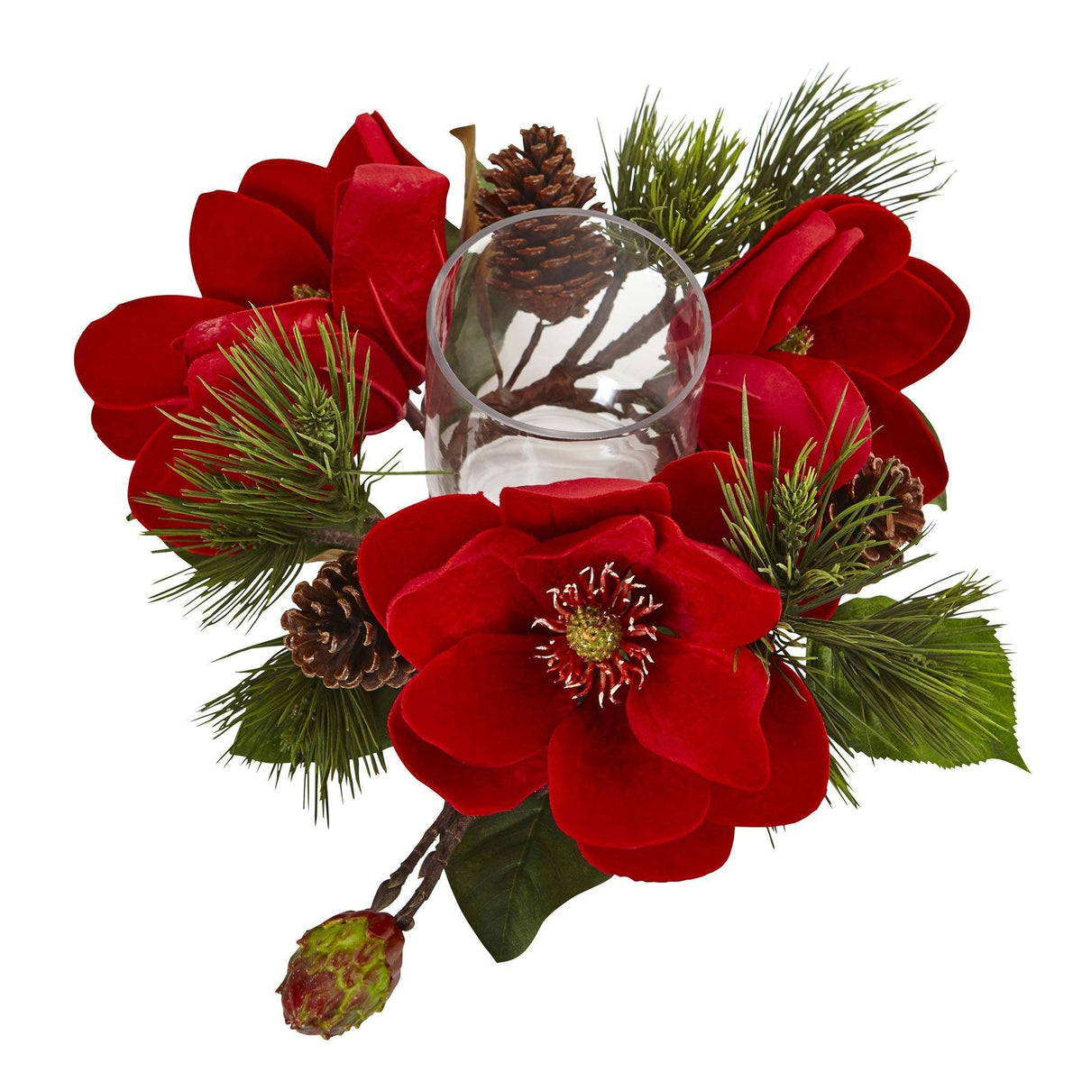 Red Magnolia & Pine Candelabrum, photo 3 of 5