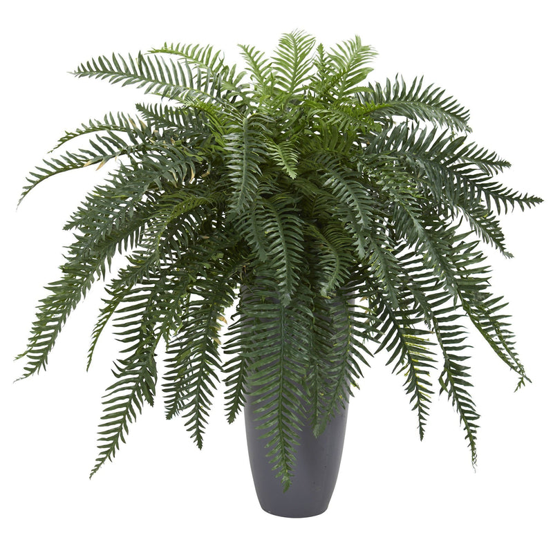 River Fern Artificial Plant in Cylinder Planter