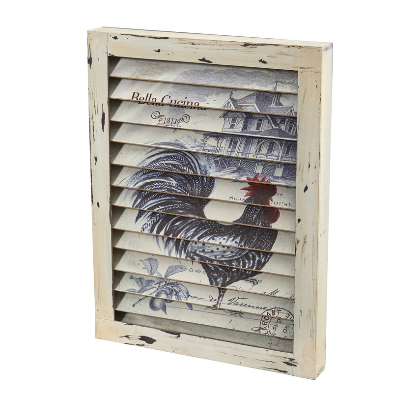 Rooster Window Shutter Wall Decor