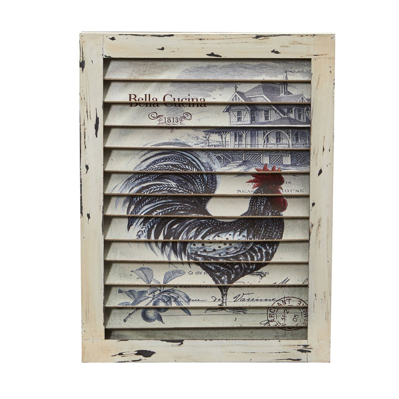 Rooster Window Shutter Wall Decor