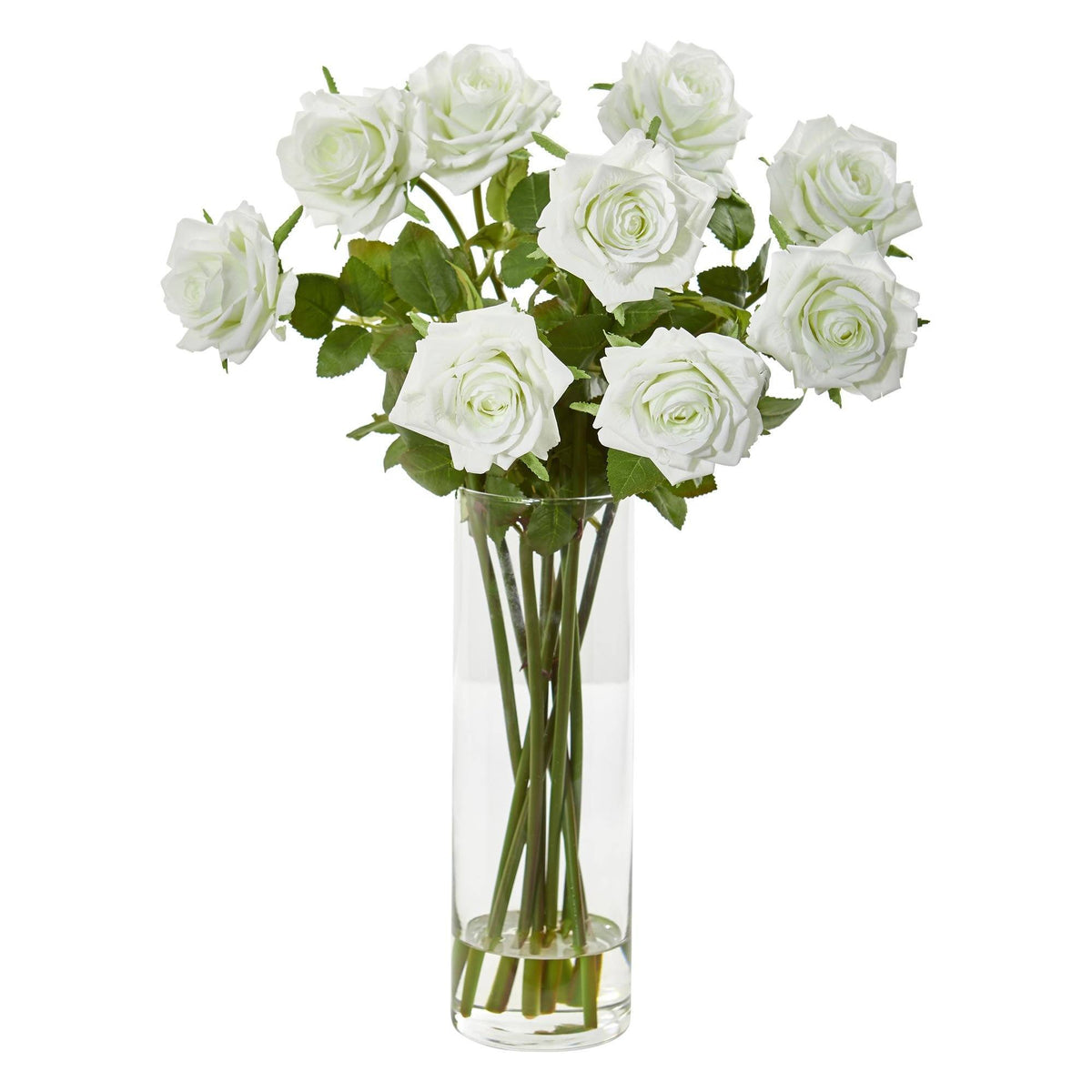 Rose Artificial Arrangement in Cylinder Vase, photo 2 of 6