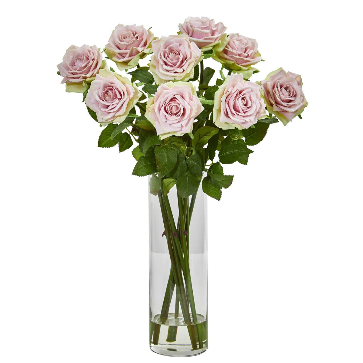 Rose Artificial Arrangement in Cylinder Vase, photo 3 of 6