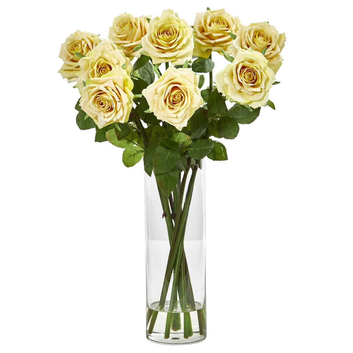 Rose Artificial Arrangement in Cylinder Vase, photo 4 of 6