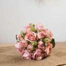 Artificial Silk Rose Flower Bouquet Small in Various Colors