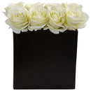 Roses Arrangement in Black Vase