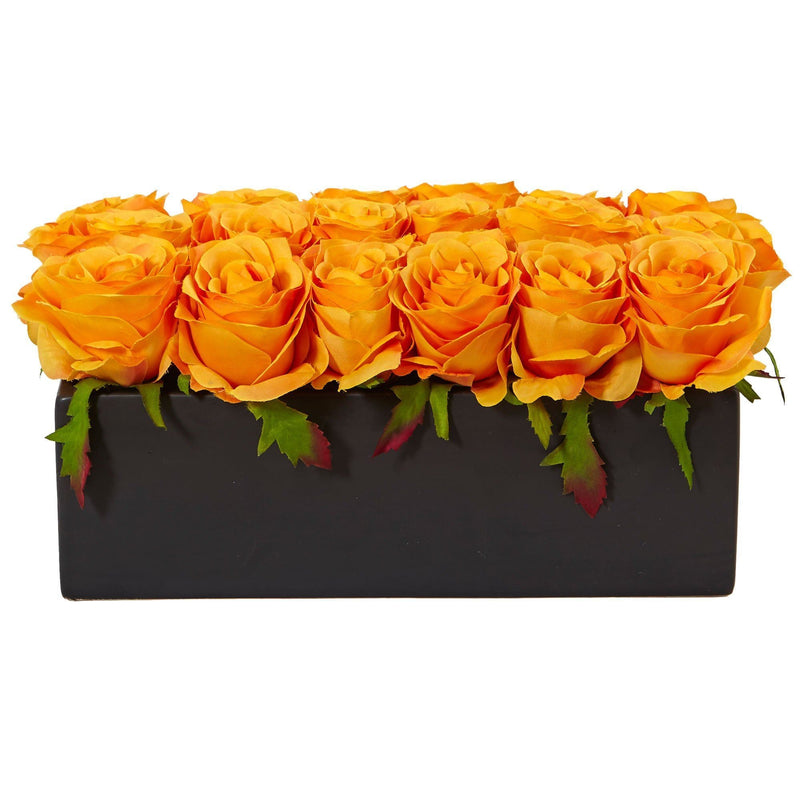 Roses in Rectangular Planter