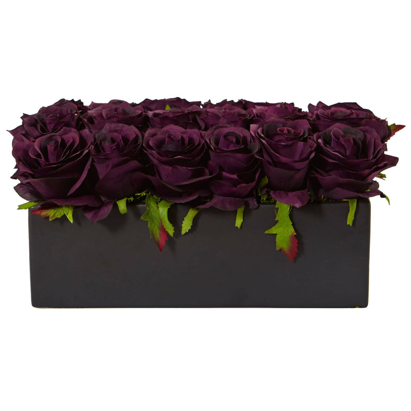 Roses in Rectangular Planter