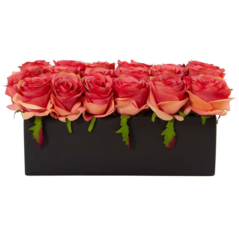 Roses in Rectangular Planter