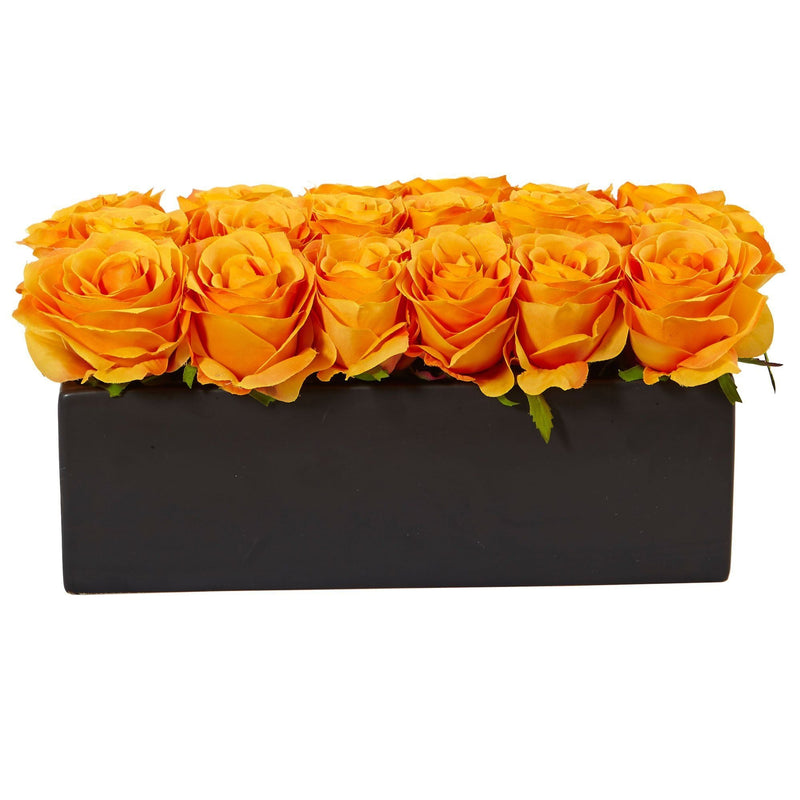 Roses in Rectangular Planter