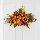 Sunflower Swag w/Metal Frame
