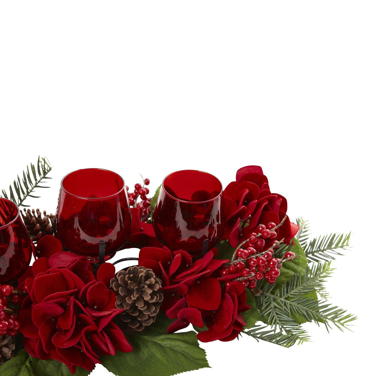 Triple Hydrangea Red Candelabrum, photo 3 of 4