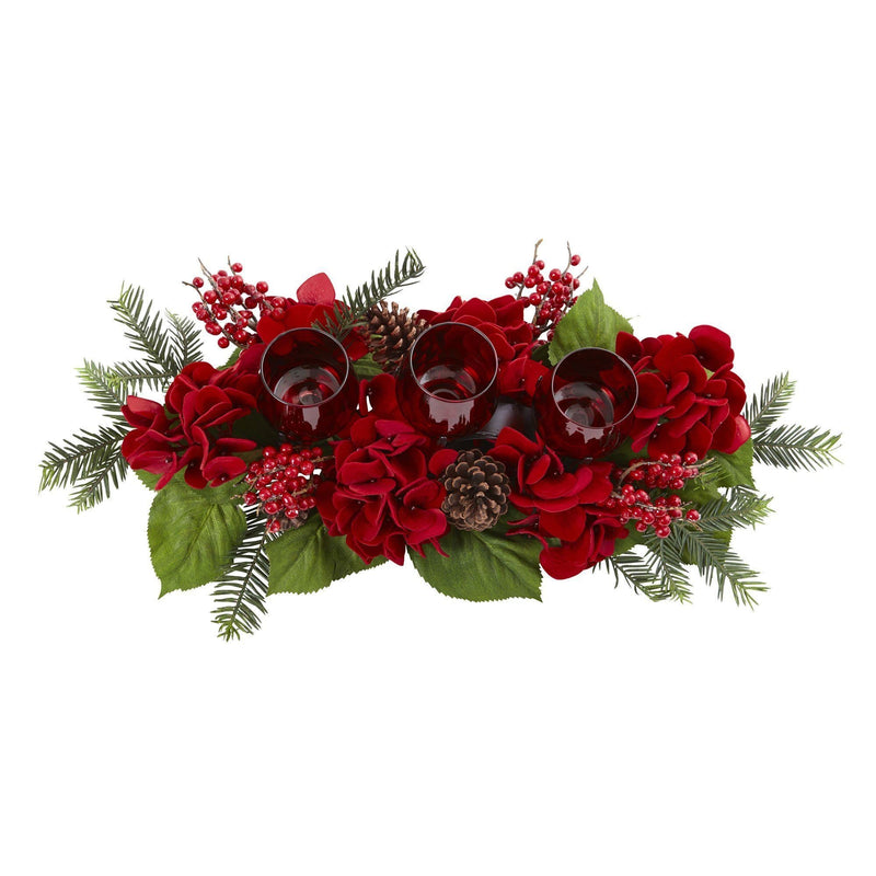 Triple Hydrangea Red Candelabrum, photo 2 of 4