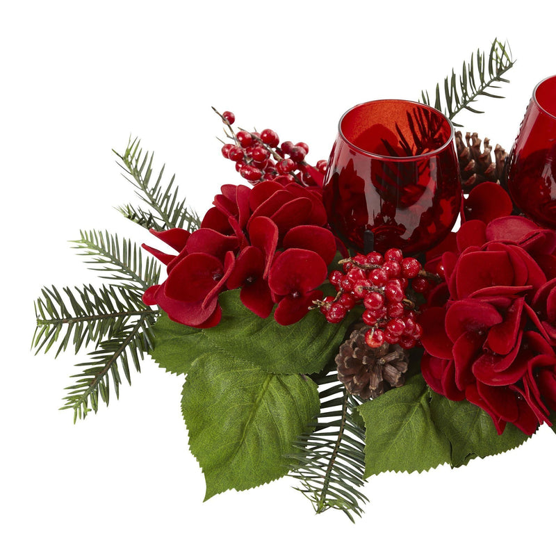 Triple Hydrangea Red Candelabrum, photo 4 of 4