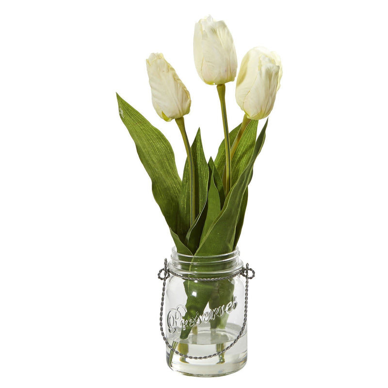 Tulip Artificial Arrangement in Jar (set of 2)