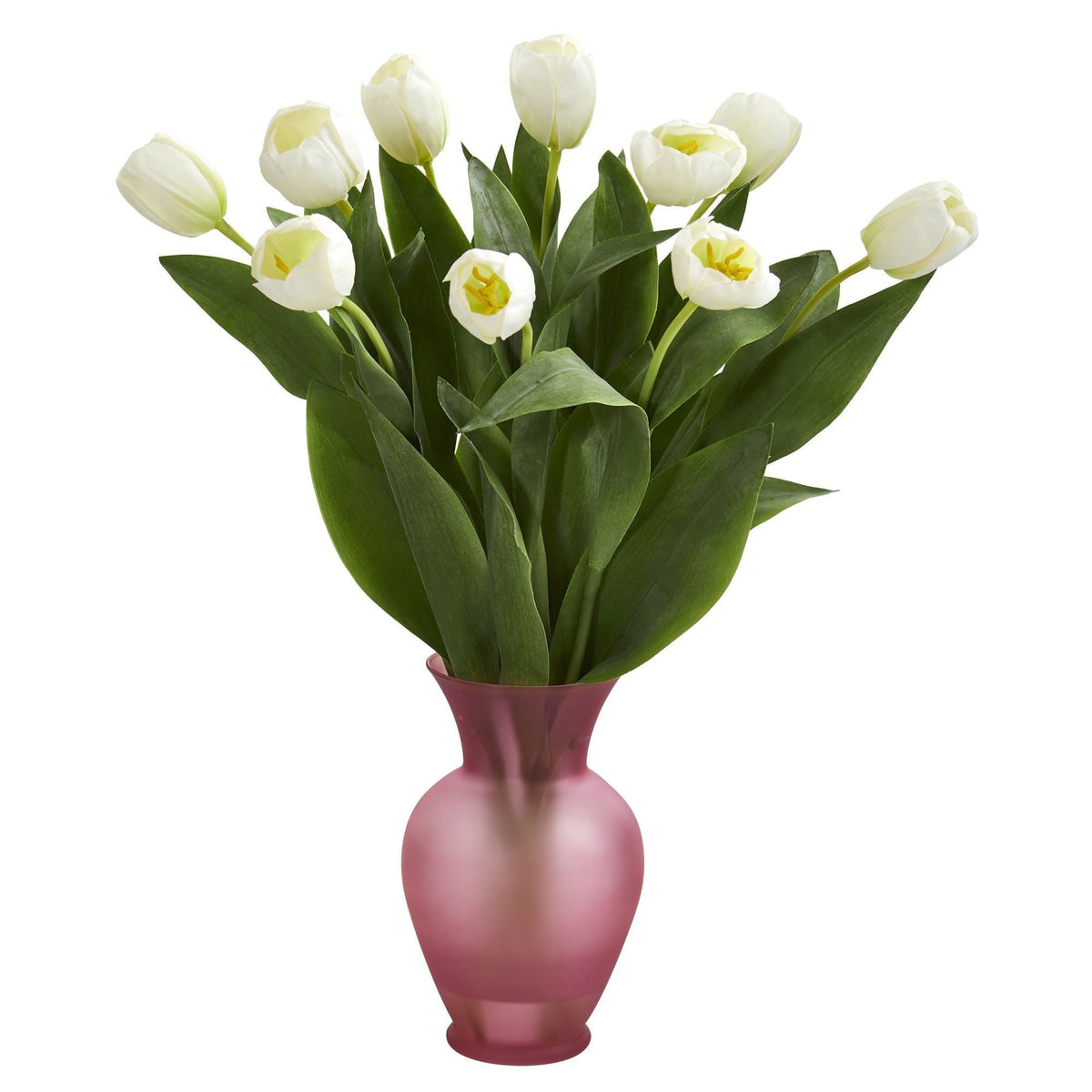 Tulips Artificial Arrangement in Vase, photo 2 of 2