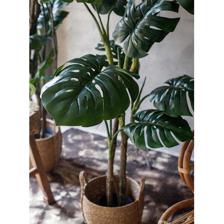 Faux Artificial Turtle Leaf Tree In Pot