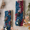 Artificial Faux Plants Framed Wall Art Blue