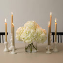 Wedding Collection 14" Artificial Hydrangea Arrangement in Glass Vase