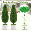 2 Pack 3 Feet Artificial Cedar Teardrop Shaped Bush with Plastic Nursery Pot-Green by LJGDeals
