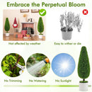 2 Pack 3 Feet Artificial Cedar Teardrop Shaped Bush with Plastic Nursery Pot-Green by LJGDeals