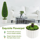 2 Pack 3 Feet Artificial Cedar Teardrop Shaped Bush with Plastic Nursery Pot-Green by LJGDeals