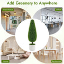 2 Pack 3 Feet Artificial Cedar Teardrop Shaped Bush with Plastic Nursery Pot-Green by LJGDeals