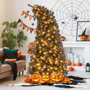 6/7 FT Artificial Christmas Tree with Bendable Top Section and Warm Light by LJGDeals