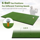 Artificial Turf Mat for Indoor and Outdoor Golf Practice Includes 2 Rubber Tees and 2 Alignment Sticks by DirectDeals