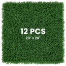 12 Pieces 20 x 20 inches Artificial Grass Wall Panels for Garden Yard Balcony
