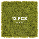 12 Pieces 20 x 20 inches Artificial Grass Wall Panels for Garden Yard Balcony by LJGDeals