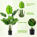 2 Pack Artificial Monstera Deliciosa Tree with 10 Leaves of Different Sizes by LJGDeals