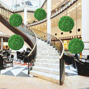 2 PCS Holly Artificial Topiary Balls 19.5 Inch Faux Boxwood Balls by LJGDeals
