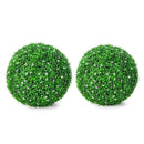 2 PCS Holly Artificial Topiary Balls 19.5 Inch Faux Boxwood Balls by LJGDeals