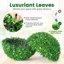 2 PCS Holly Artificial Topiary Balls 19.5 Inch Faux Boxwood Balls by LJGDeals